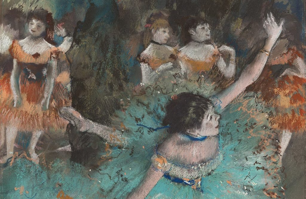 Edgar Degas. Bailarina basculando (Bailarina verde)